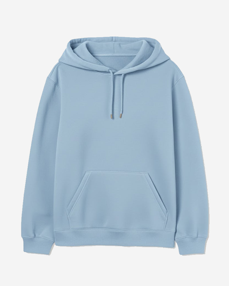 Sky Blue Plain Hoodie