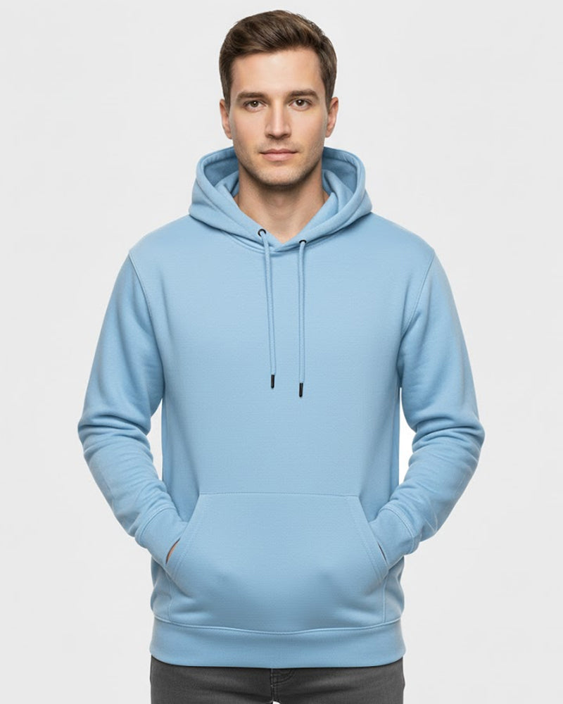 Sky Blue Plain Hoodie