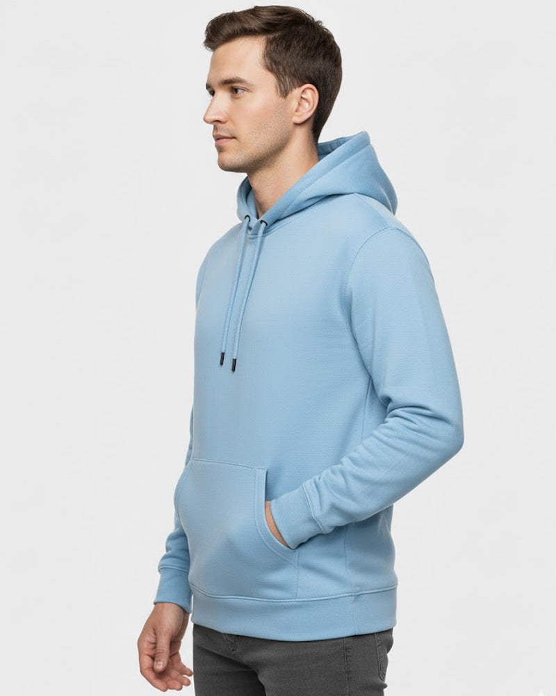 Sky Blue Plain Hoodie