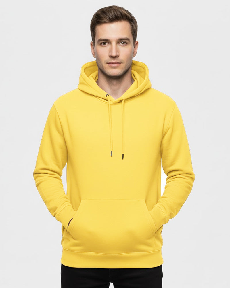Yellow Plain Hoodie