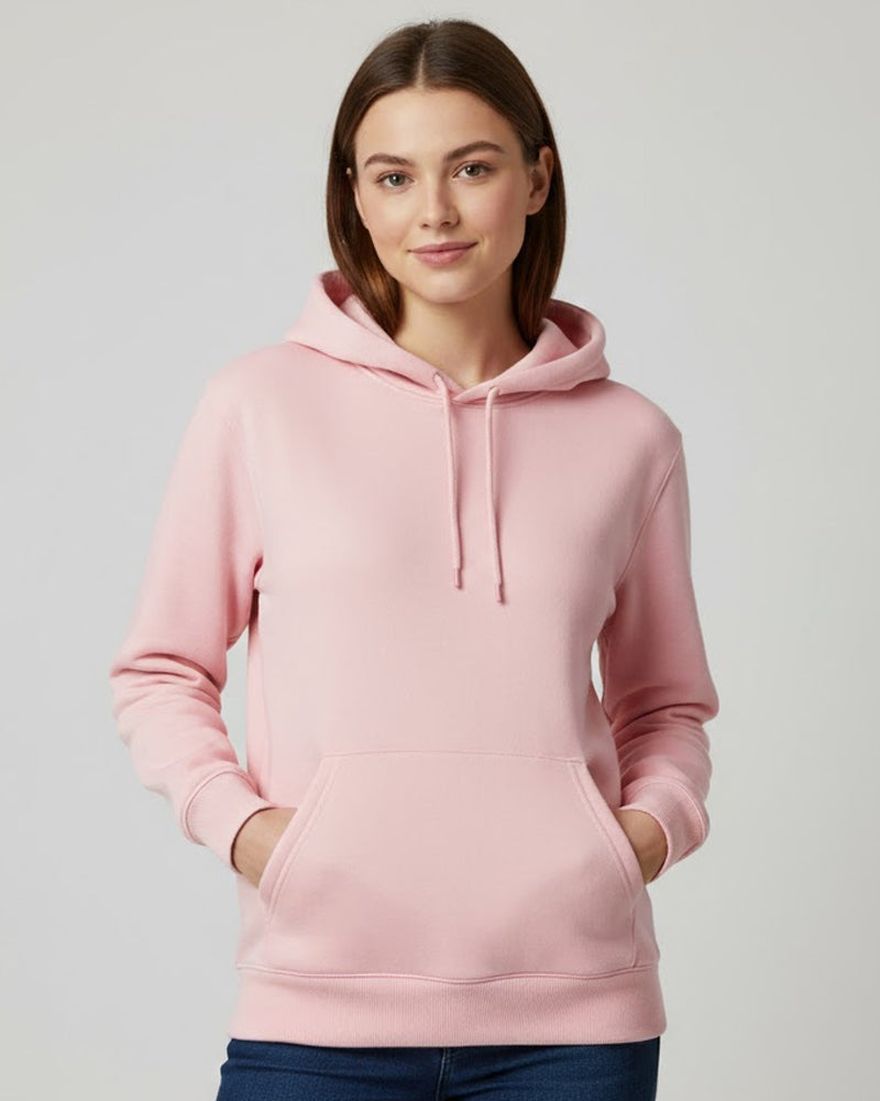 Pink Plain Hoodie