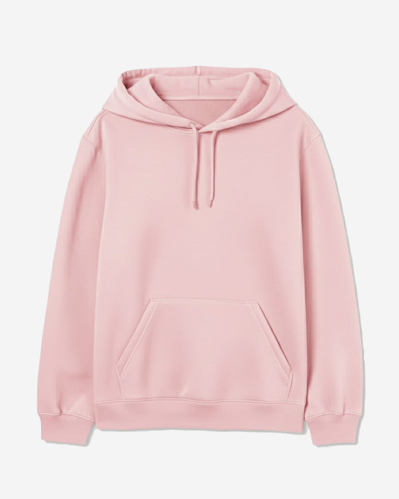 Pink Plain Hoodie