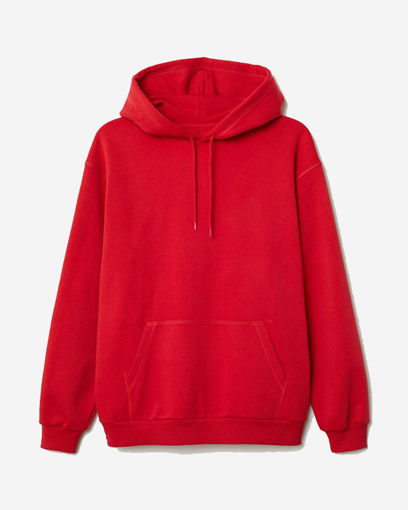 Red Plain Hoodie