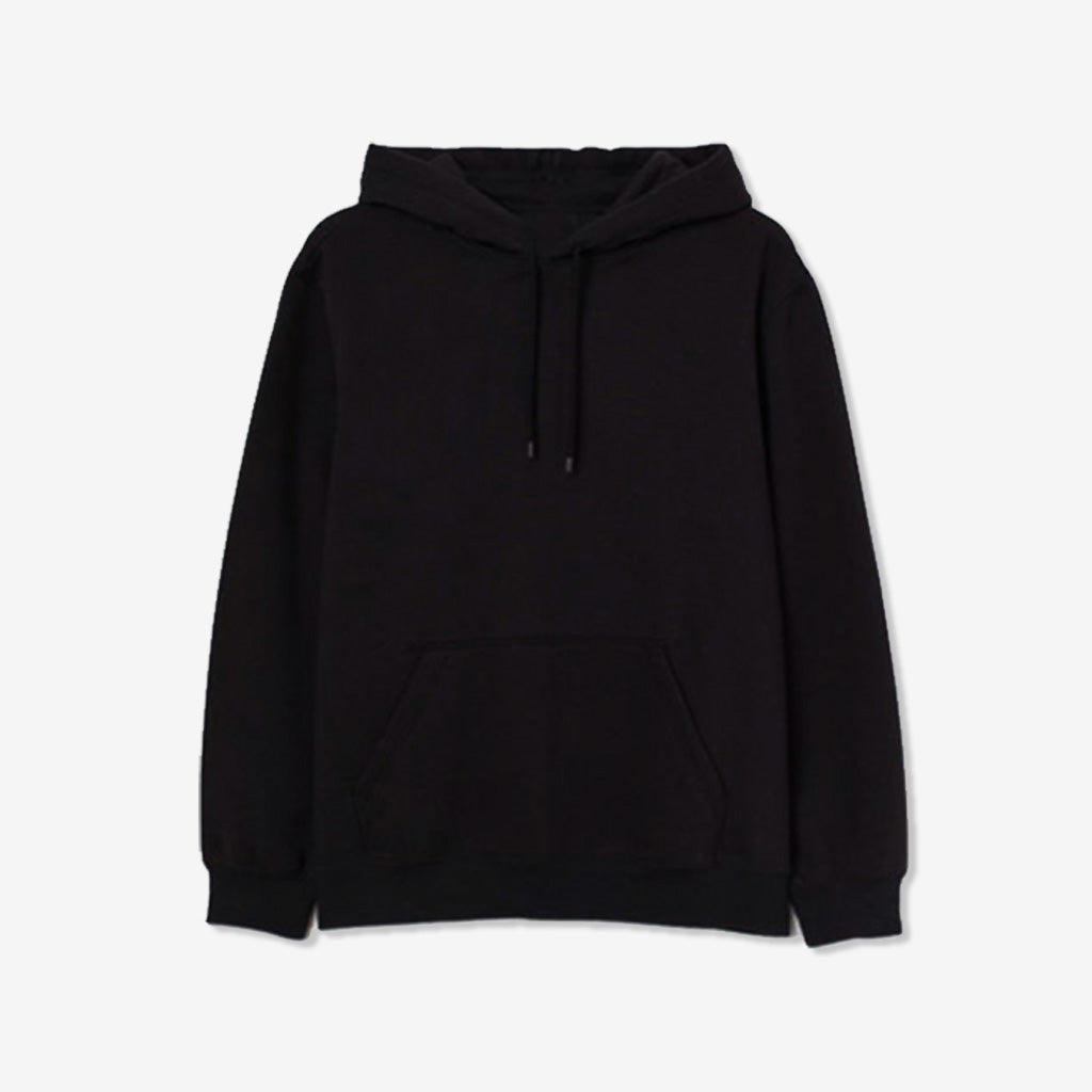 Black Plain Hoodie