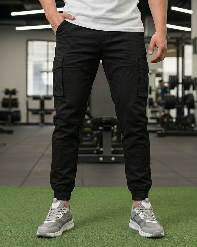 Black 6 Pockets Cargo Pant