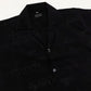 Black Embossed Textured Popcorn Coat Collar Shirt - MS102