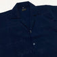 Blue Embossed Textured Popcorn Coat Collar Shirt - MS102