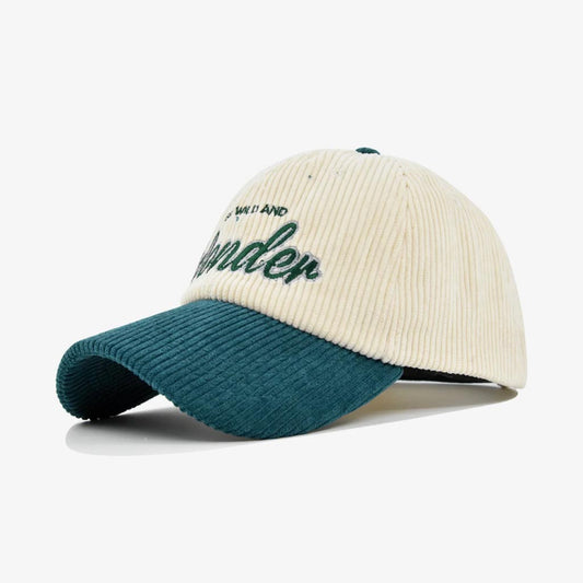 Green Wonder Embroidered Corduroy Cap - CP042