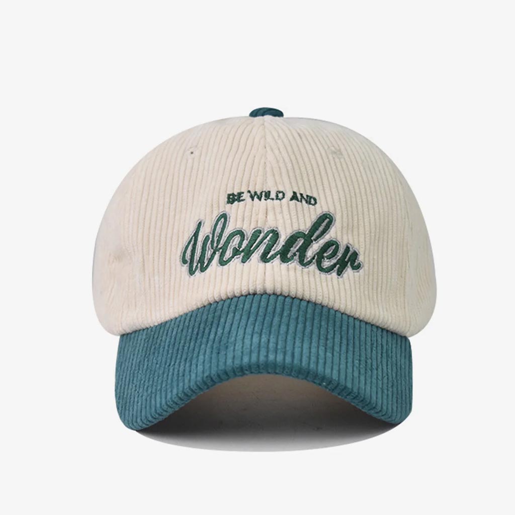 Green Wonder Embroidered Corduroy Cap - CP042