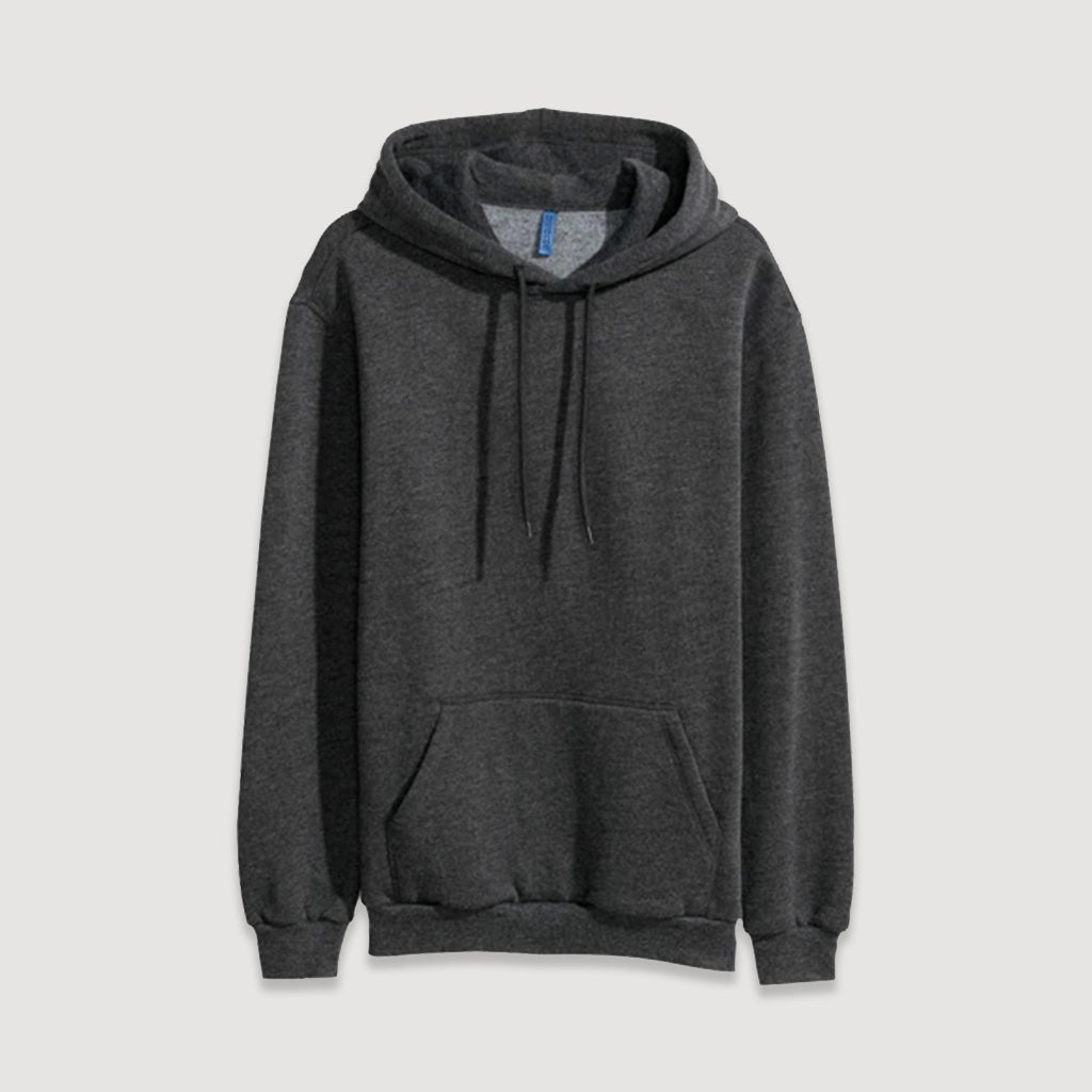 Charcoal Grey Plain Hoodie