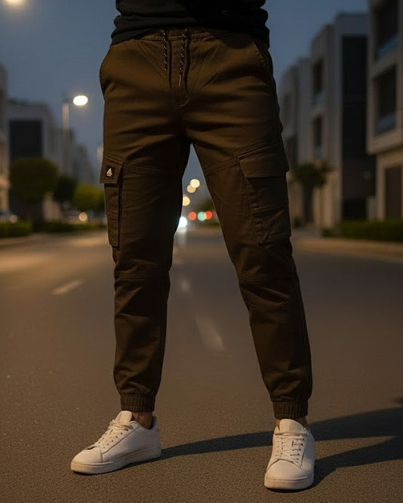 Dark Brown 6 Pockets Cargo Pant