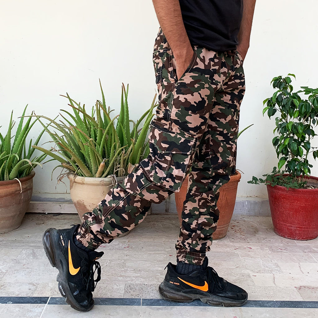 Green Camo Cargo Pants