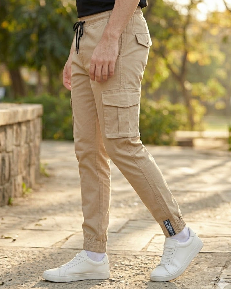 Khaki 6 Pockets Cargo Pant