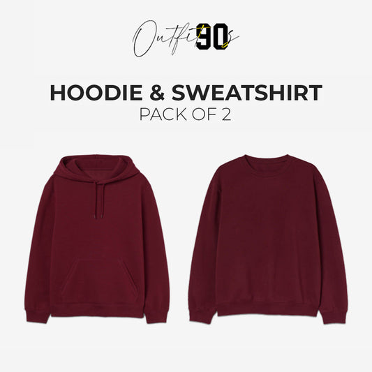 Pack of 2 - Hoodie & Sweatshirt