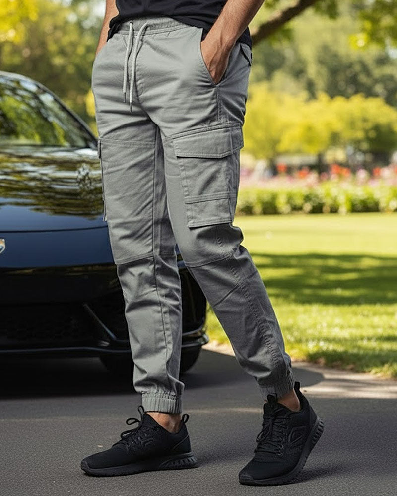 Light Grey 6 Pockets Cargo Pant