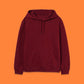 Maroon Plain Hoodie