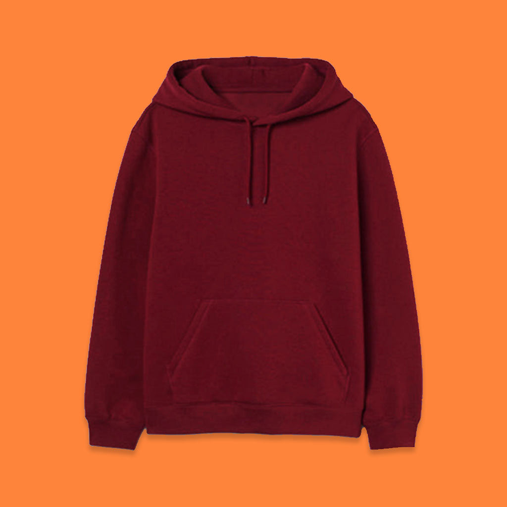 Maroon Plain Hoodie