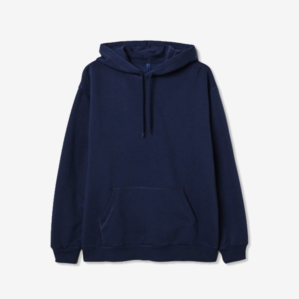 Navy Blue Plain Hoodie