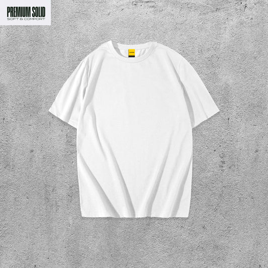 Solid White Drop Shoulder T-Shirt
