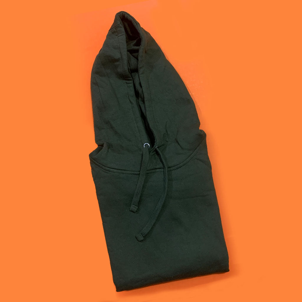 Olive Green Plain Hoodie