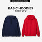 Pack of 2 Basic Hoodies