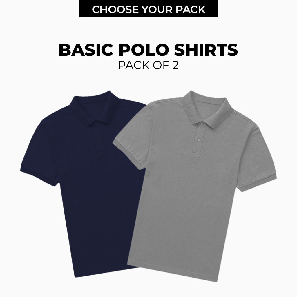 Pack of 2 Basic Polo Shirt