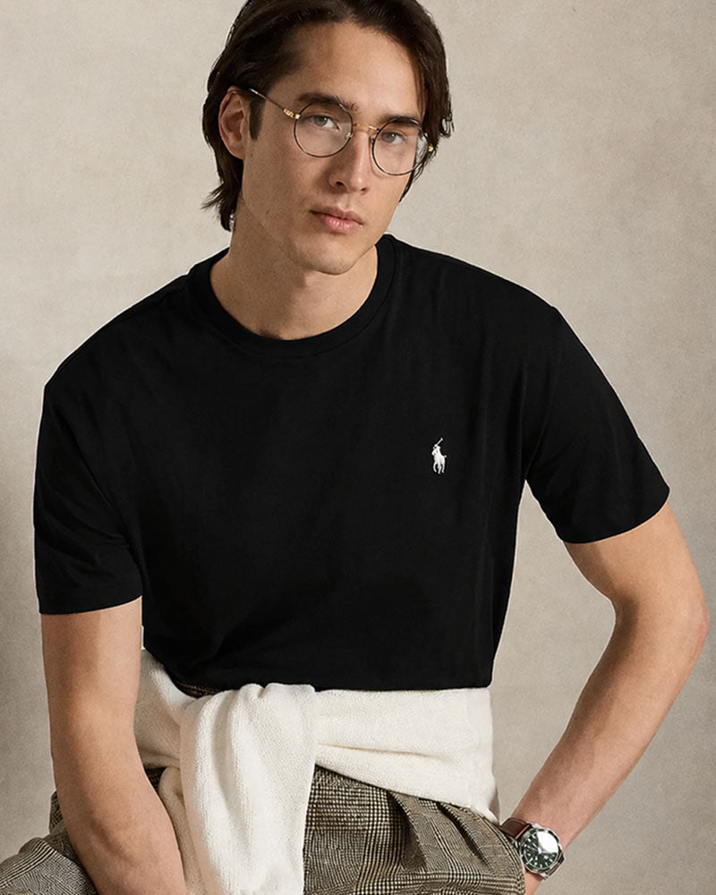 Classic Pony Logo Black Crewneck T-Shirt