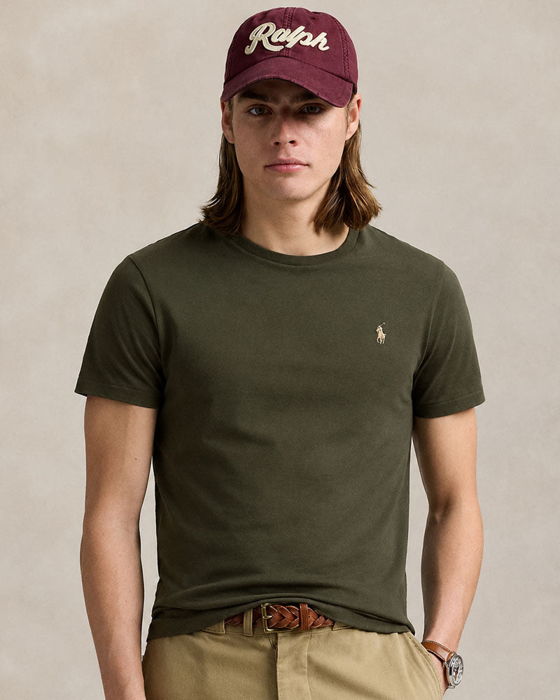 Classic Pony Logo Olive Crewneck T-Shirt