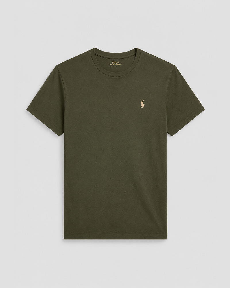 Classic Pony Logo Olive Crewneck T-Shirt