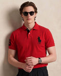 Embroidered Red Polo Shirt