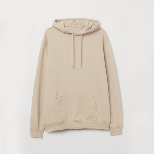 Beige Plain Hoodie