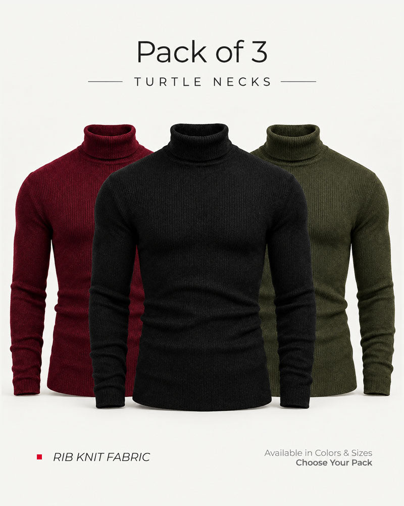 Turtle Neck Pack of 3