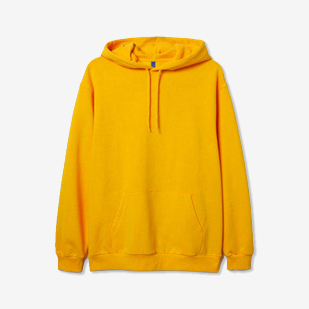 Yellow Plain Hoodie