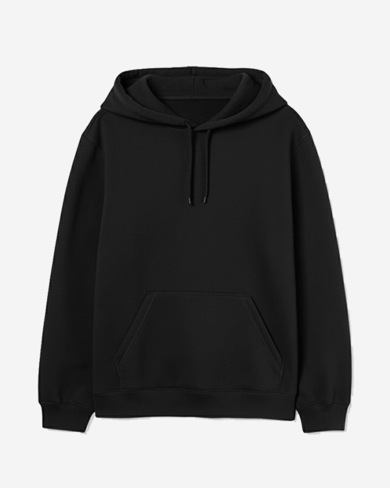 Black Plain Hoodie