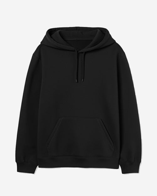 Black Plain Hoodie