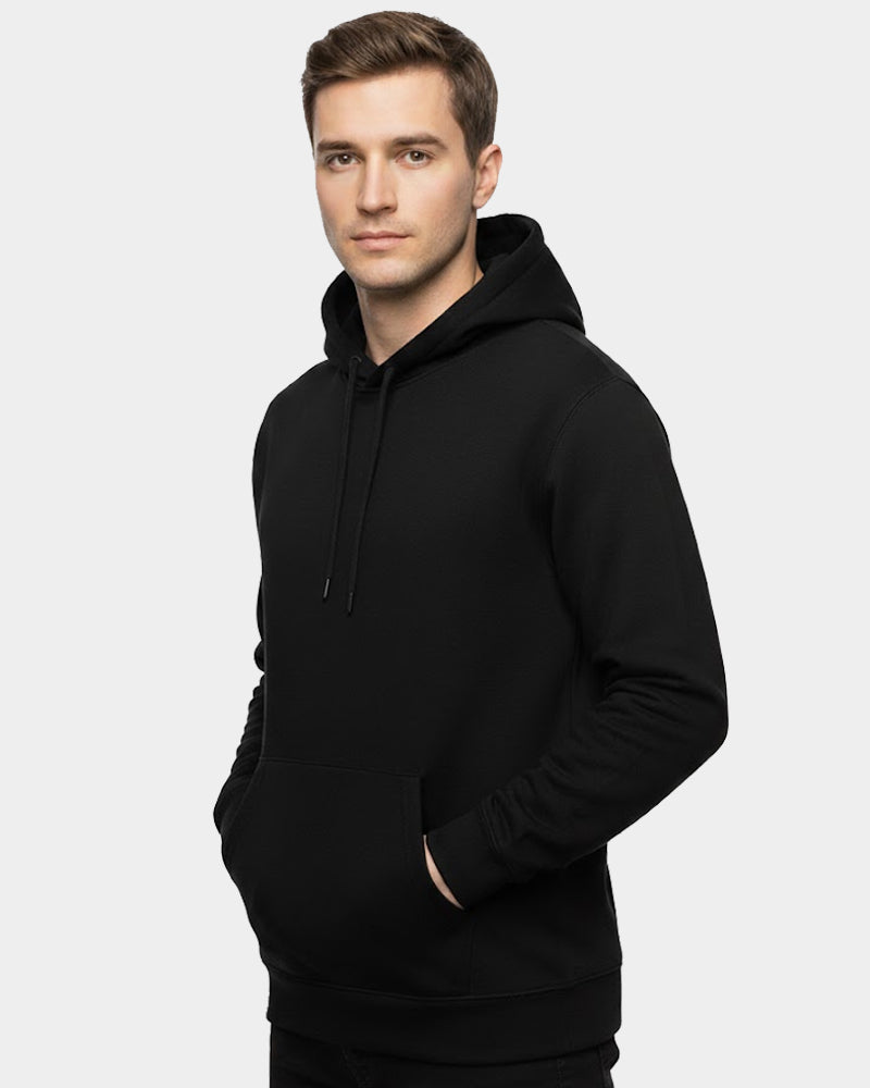 Black Plain Hoodie