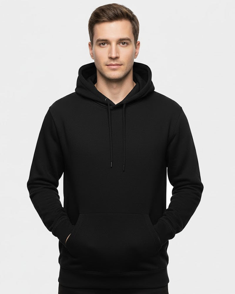 Black Plain Hoodie