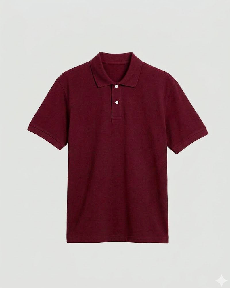Maroon Basic Polo Shirt