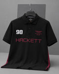 HCKT 98 Embroidered Black Polo Shirt