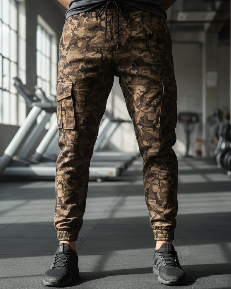 Brown Camo Cargo Pants