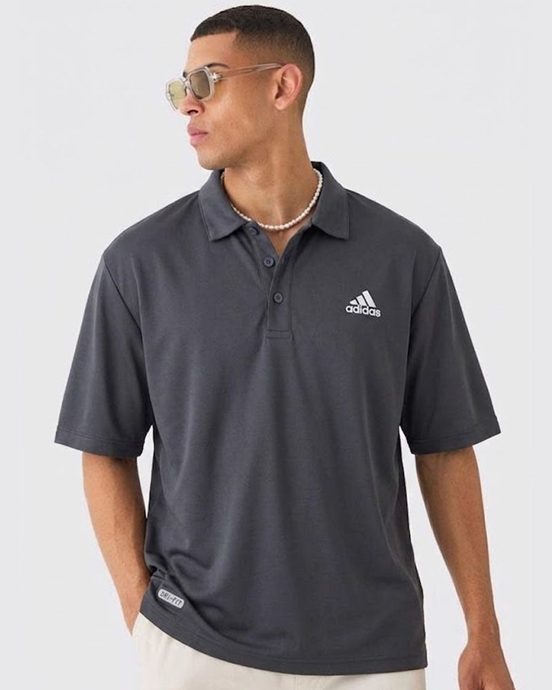 Grey - Dry Fit Polo Shirt