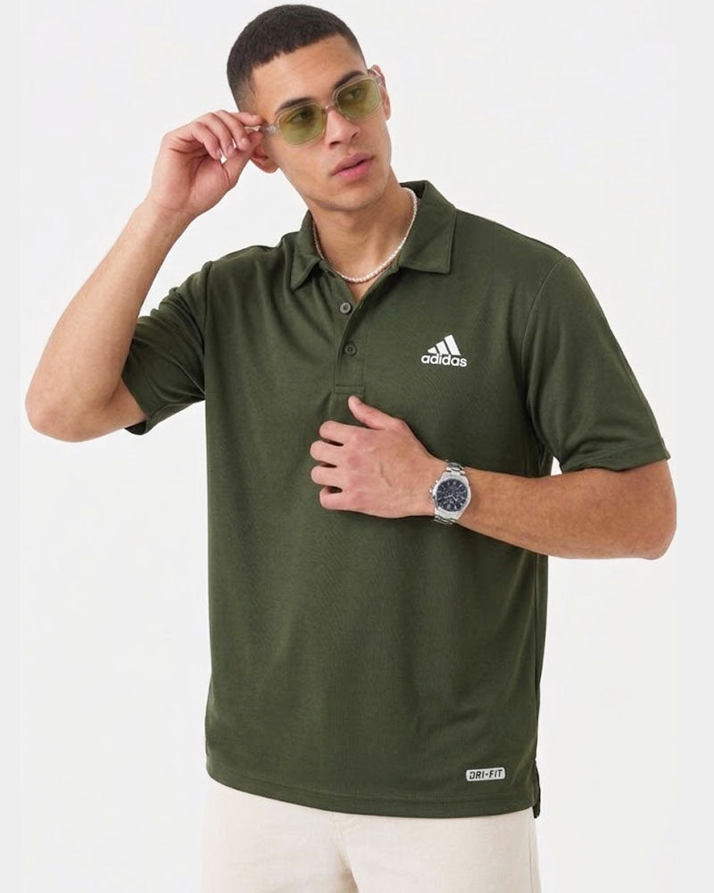 Dark Green - Dry Fit Polo Shirt