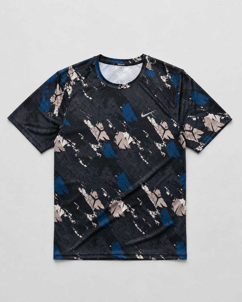 Trauma Tri-Color Printed Dry Fit T-Shirt