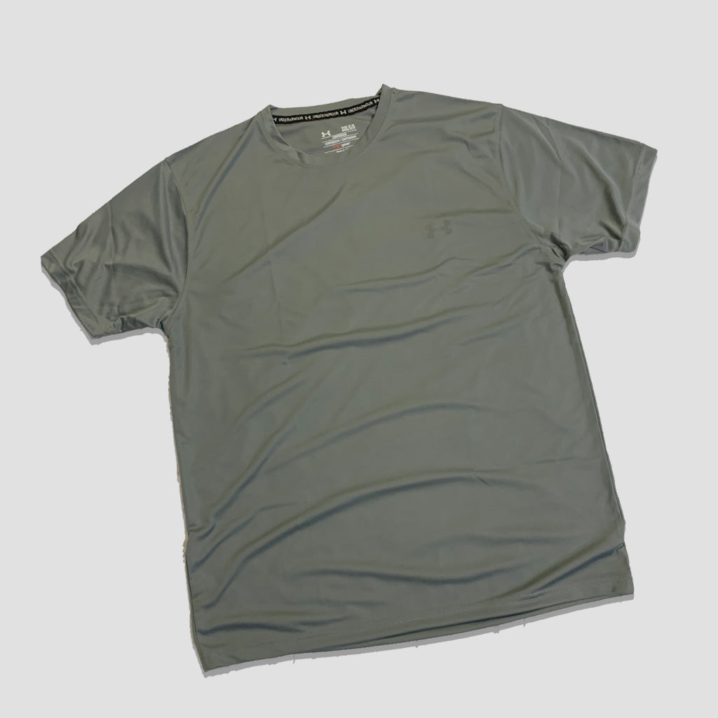 Dry Fit Tee With Reflector Logo - Grey (Plus Size)