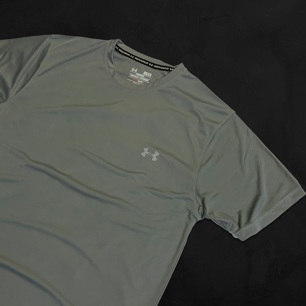 Dry Fit Tee With Reflector Logo - GREY