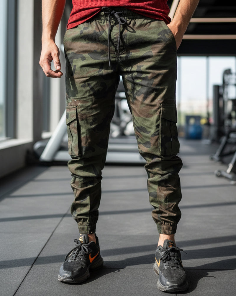 Army Green Camo Cargo Pants