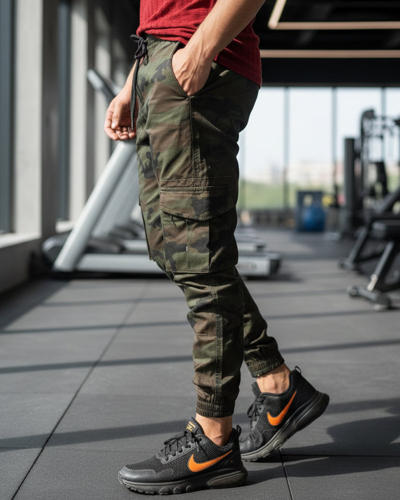 Army Green Camo Cargo Pants