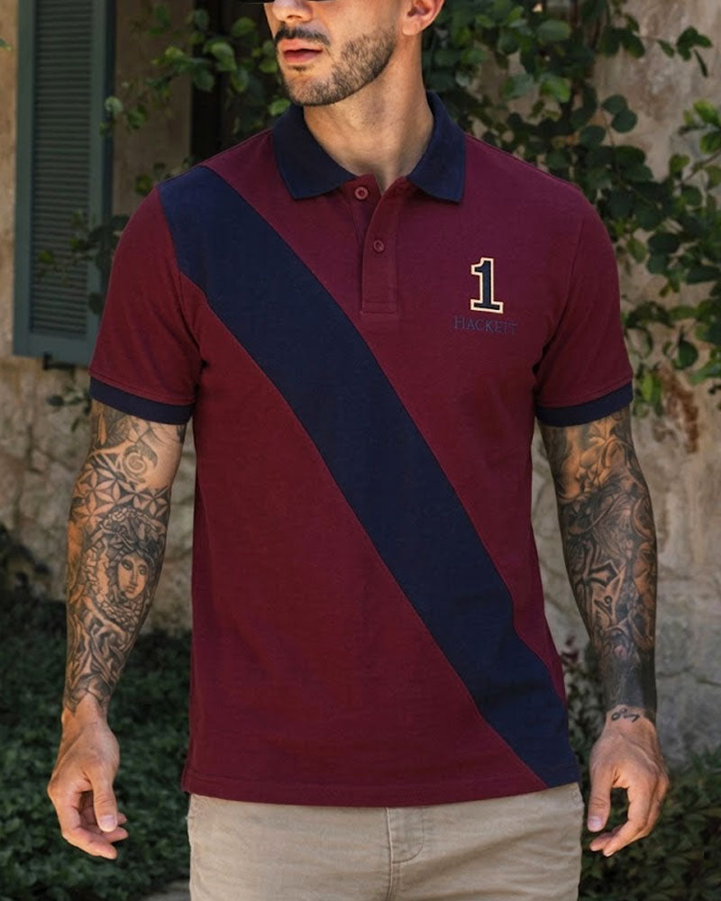 Premium HCKT Maroon Contrast Polo Shirt