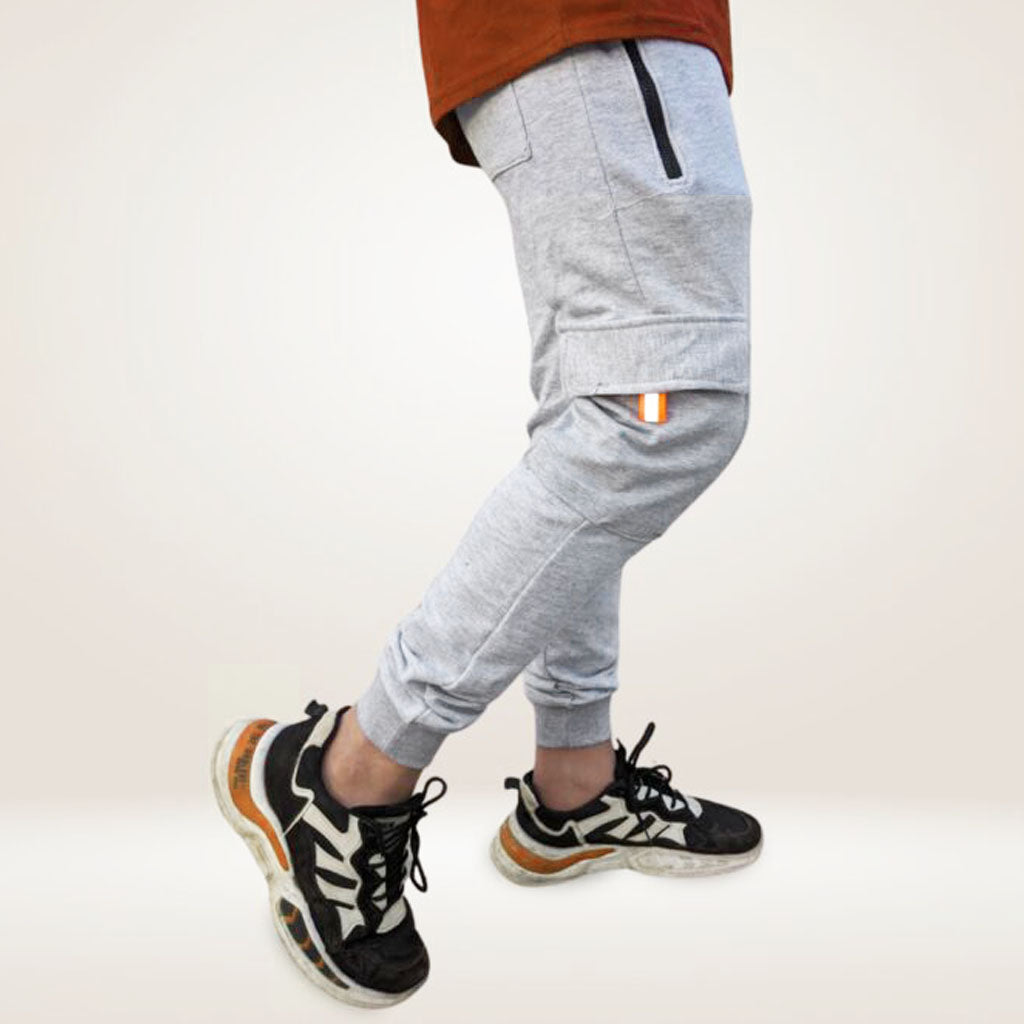 Basic Heather Grey Cargo Trouser