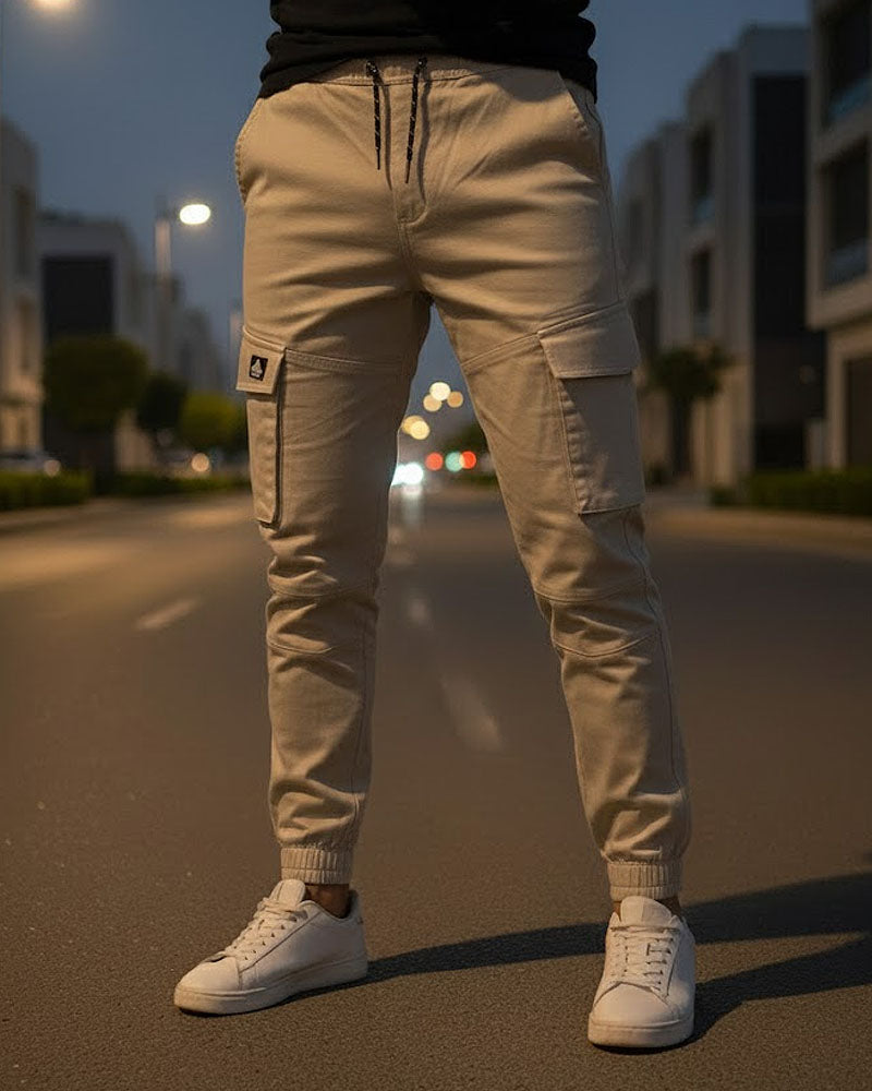 Light Beige 6 Pockets Cargo Pant